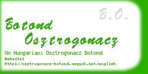 botond osztrogonacz business card